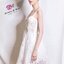 Zimmermann Dress เดรสสายเดี่ยวลูกไม้สีขาว ซับในสีน้ำตาล