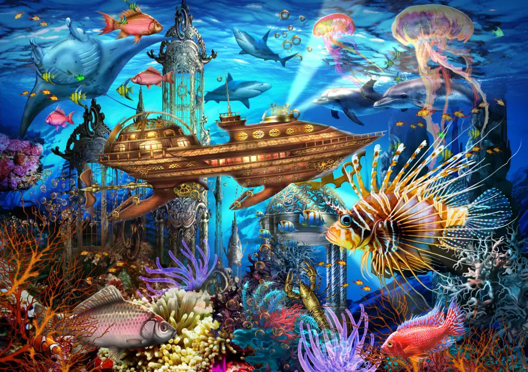 Bluebird Puzzle - Aqua City by Ciro Marchetti 1000 pcs.