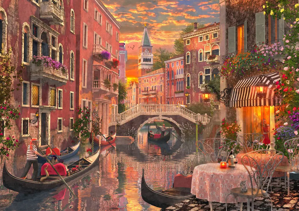 Bluebird Puzzle - An Evening Sunset in Venice by Dominic Davison 1500 pcs.