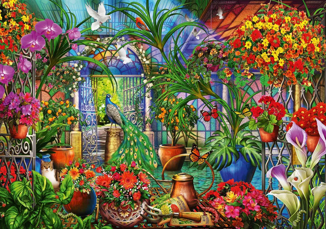Bluebird Puzzle - Tropical Green House by Ciro Machetti 6000 pcs.